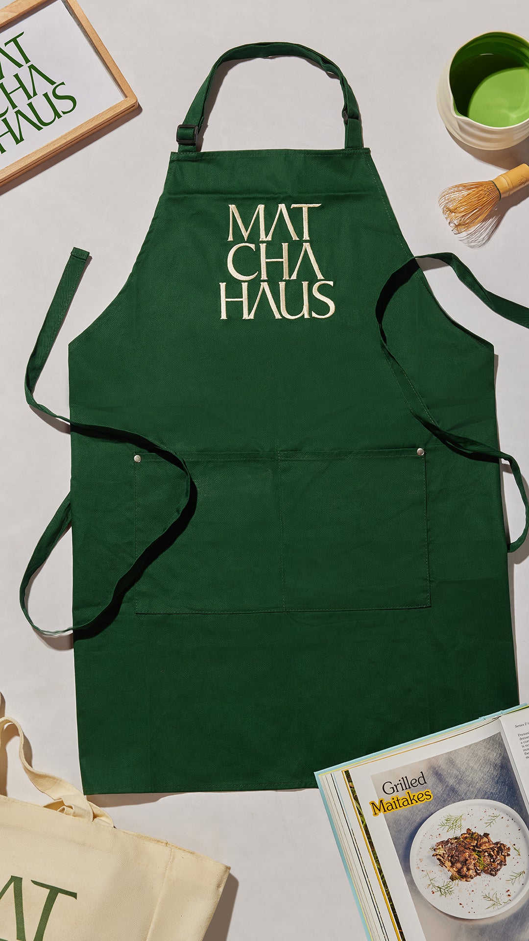 Matcha Haus Embroidered Apron