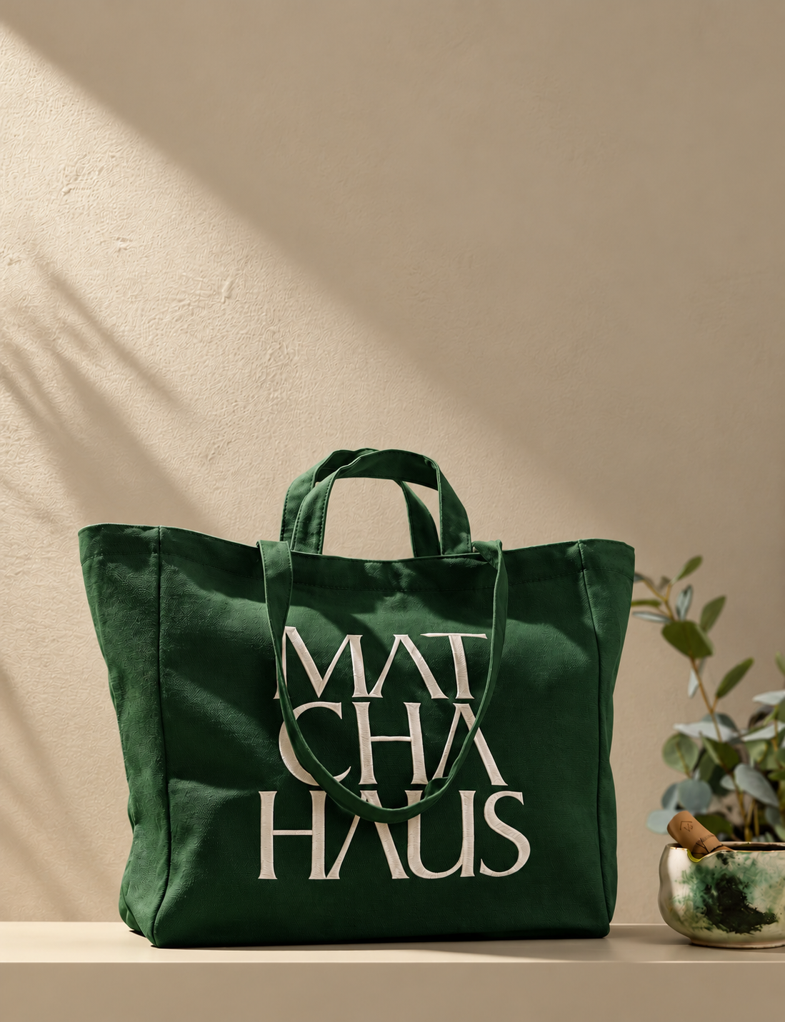 Embroidered Canvas Tote Bag